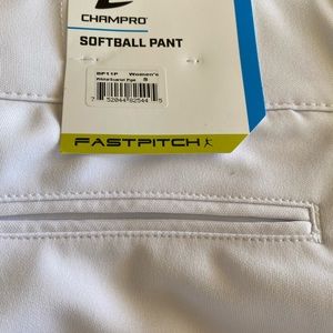 CHAMPRO Girls' Standard Tournament Low-Rise Youth Softball Pants with Braid